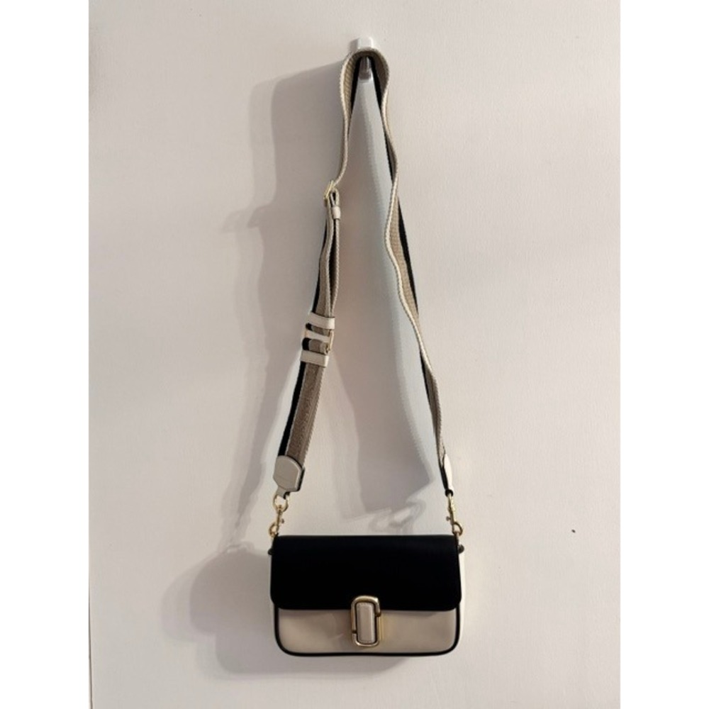 Marc Jacobs J Marc Cross/Shoulder Bag Black Cream Colorblock Leather - Picture 7 of 16